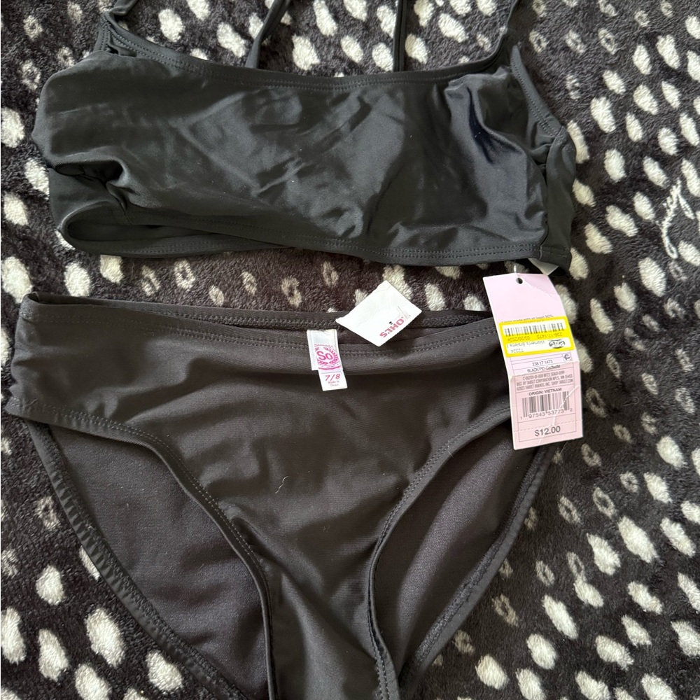 Kids Black Swimwear Set